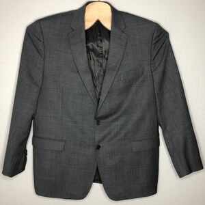 Lauren Ralph Lauren Men's 46 L Gray‎ 100% Wool Two Button Blazer Suit Jacket